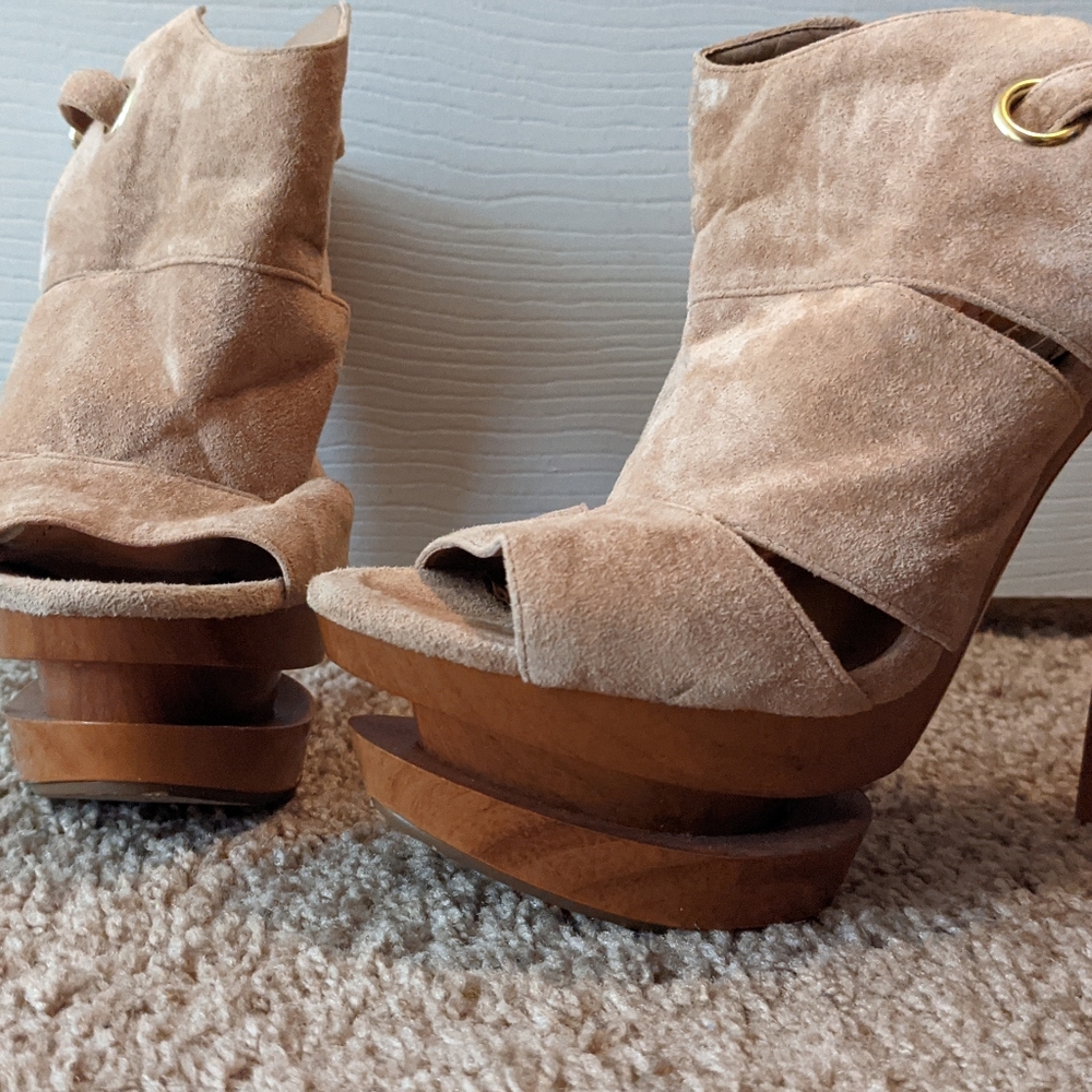 Jessica Simpson double platform suede